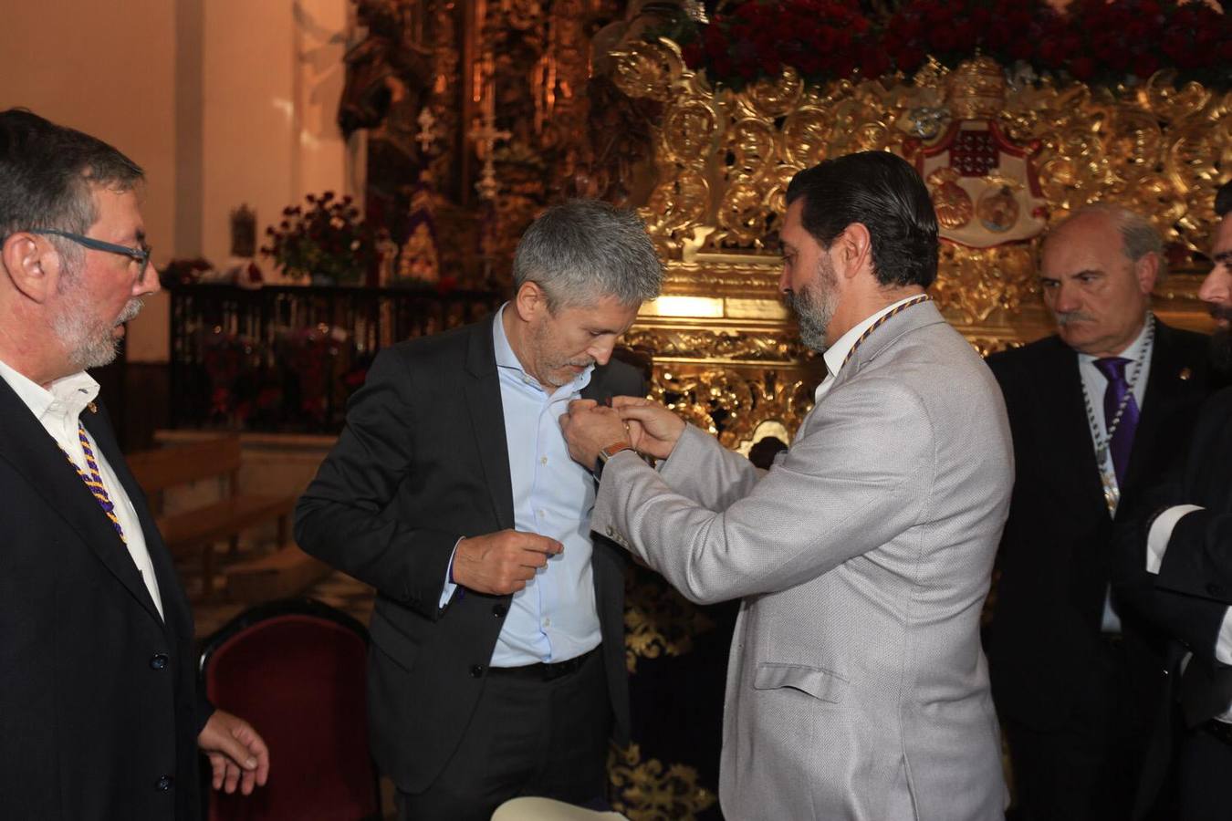 El ministro Fernando Grande-Marlaska visita al Nazareno en Santa María